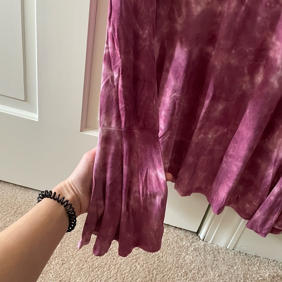 American Eagle Tie Dye Bell Sleeve Top - Picture 6 of 7